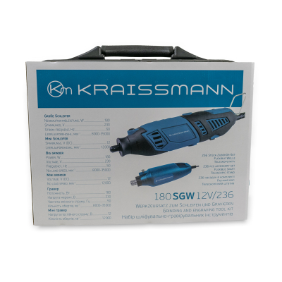 Гравер (шліфувально-гравірувальний інструмент) KRAISSMANN 180 SGW 12V/236 (в комплекті 2 гравера)