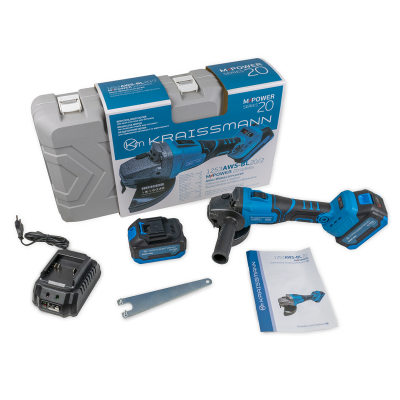 Акумуляторна болгарка KRAISSMANN 1253 AWS-BL 20/2 (в кейсі)