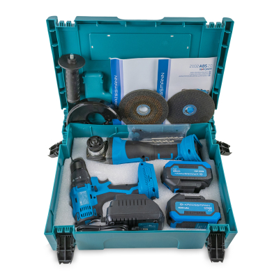 Комплект з болгарки та шурупокрута KRAISSMANN 201 SAW 20MP (у кейсі, два аккум. 4000 мАг)