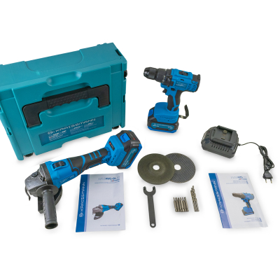 Комплект з болгарки та шурупокрута KRAISSMANN 201 SAW 20MP (у кейсі, два аккум. 4000 мАг)