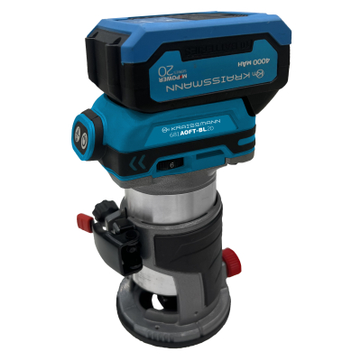 Фрезер-тример акумуляторний KRAISSMANN 681 AOFT-BL 20MP (без акумулятора та ЗП)