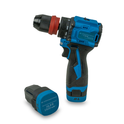 Шуруповерт акумуляторний KRAISSMANN 103 S-ABS-BL 16.8/45 Nm (швидкоз'ємний патрон, в кейсі)