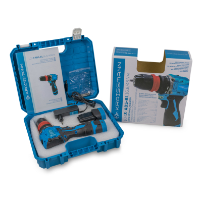 Шуруповерт акумуляторний KRAISSMANN 103 S-ABS-BL 16.8/45 Nm (швидкоз'ємний патрон, в кейсі)