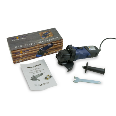 Кутова шліфувальна машина (болгарка) WINTECH WAG-125 (коротка ручка, гарантія на включення)