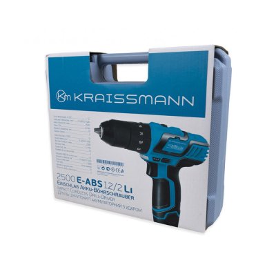 Шуруповерт акумуляторний KRAISSMANN 2500 E-ABS 12/2 Li (ударний) Шуруповерт акумуляторний KRAISSMANN 2500 E-ABS 12/2 Li (ударний)