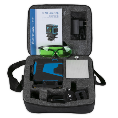 Лазерний рівень 3D (нівелір) KRAISSMANN 12 3D-LLG 25 RG Pro (сумка-кейс, проф. лінія) Лазерний рівень 3D (нівелір) KRAISSMANN 12 3D-LLG 25 RG Pro (сумка-кейс, проф. лінія)