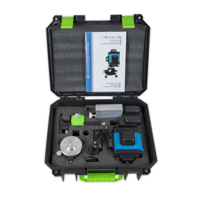 Лазерний рівень 3D (нівелір) KRAISSMANN 12 3D-LLA 25 RG Pro (дист. керування)