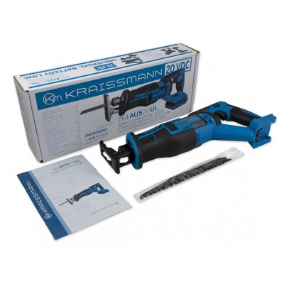 Акумуляторна шабельна пилка KRAISSMANN 261 AUS 20UL (акум. 4000 мАг та ЗП)