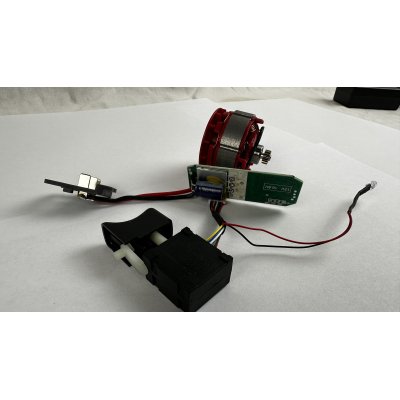 Мотор у комплекті з платою та вимикачем на акумуляторний шурупокрут KRAISSMANN 103 ABS-BL 16.8/45 Nm